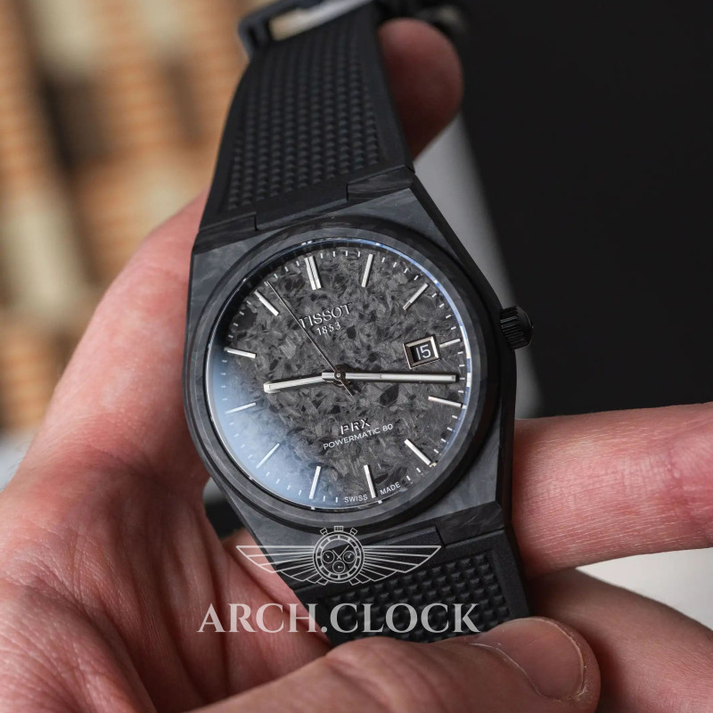 Годинник Tissot PRX T137.907.97.201.00 Carbon Powermatic 80 Limited Edition, фото 2