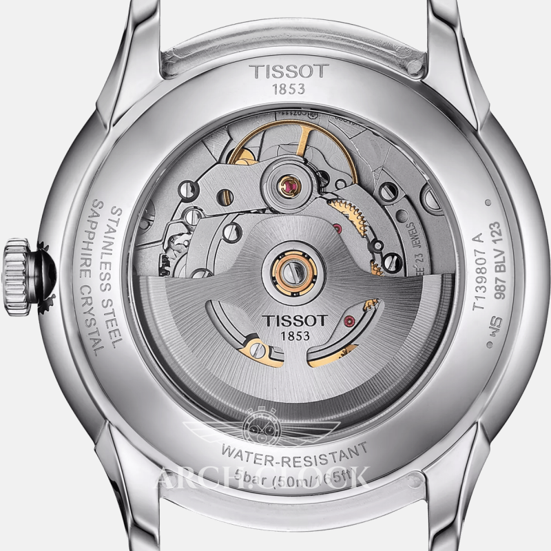Годинник TISSOT GENTLEMAN POWERMATIC 80 OPEN HEART T139.807.16.041.00, фото 9